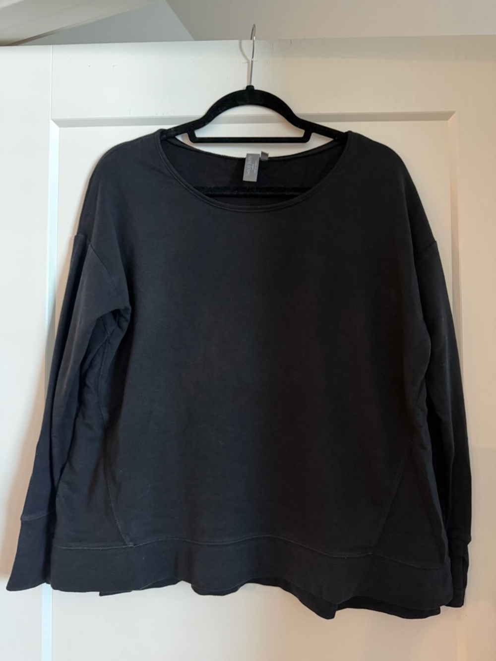 Sweaty Betty Crewneck Pullover, Black, Size S